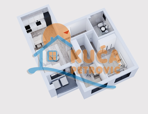 Slika 1 - Borivoja Stevanovića, Dvoiposoban stan na prodaju, 56m2, 104.860€