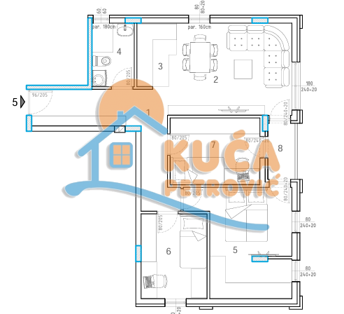 Slika 4 - Knjaževačka, Dvoiposoban stan na prodaju, 64m2, 141.500€