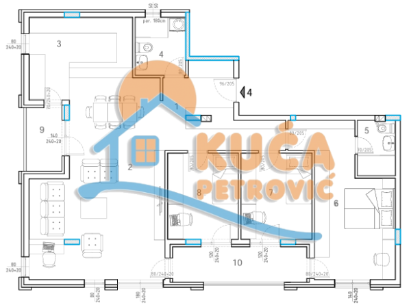 Slika 2 - Knjaževačka, Četvorosoban stan na prodaju, 115m2, 253.000€