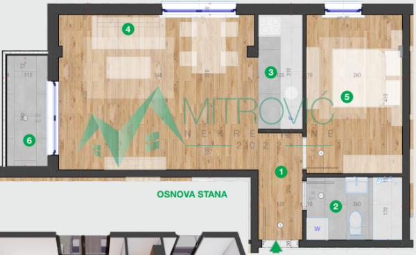 Glavna slika -Dvosoban stan na prodaju, 45m2, 126.980€