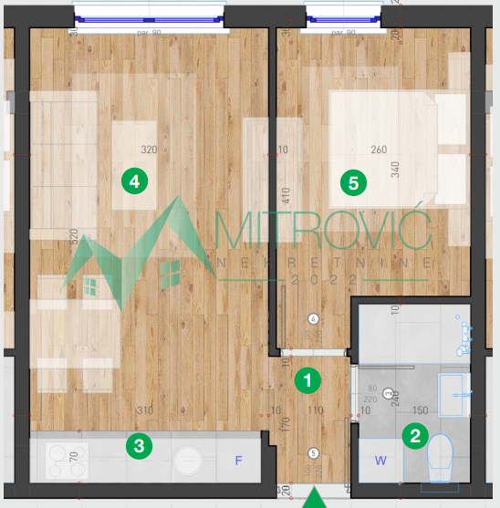 Glavna slika -Jednoiposoban stan na prodaju, 33m2, 94.480€
