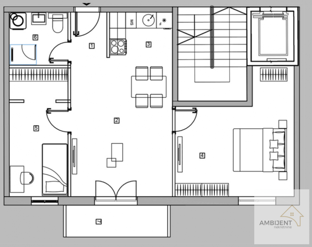 Slika 3 - Trosoban stan na prodaju, 63m2, 132.877€