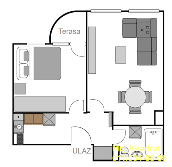 Slika 8 - Jednoiposoban stan na prodaju, 44m2, 135.000€