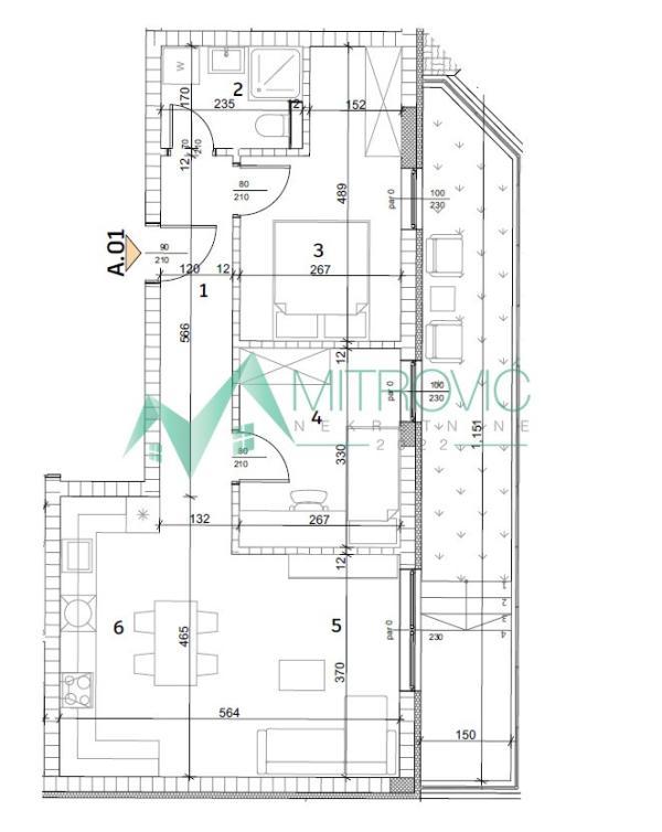 Glavna slika -Dvoiposoban stan na prodaju, 52m2, 142.430€