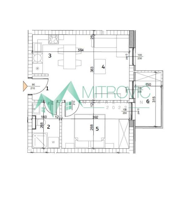 Glavna slika -Jednoiposoban stan na prodaju, 40m2, 112.250€