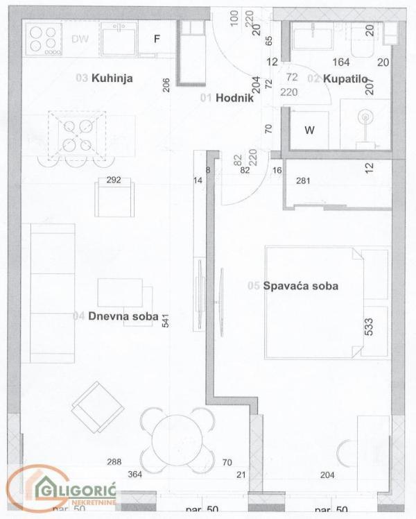 Glavna slika -Jednoiposoban stan na prodaju, 42m2, 182.500€