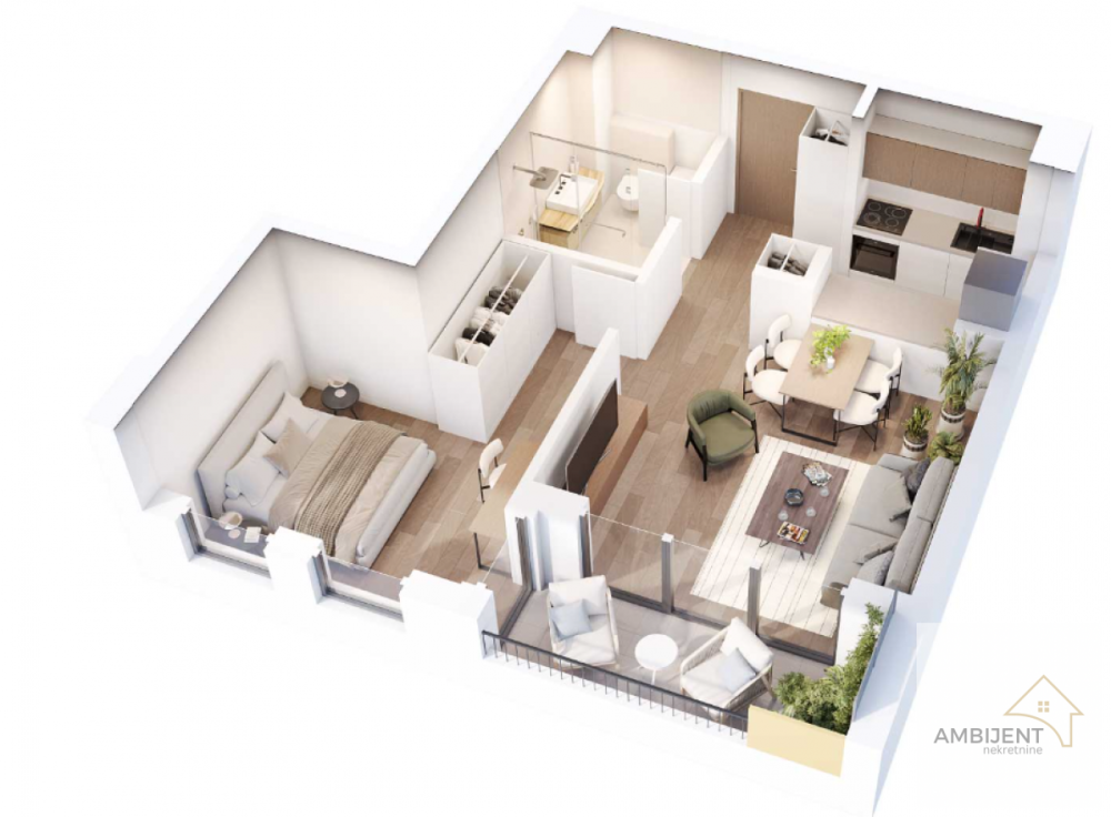 Slika 2 - Dvosoban stan na prodaju, 47m2, 123.630€