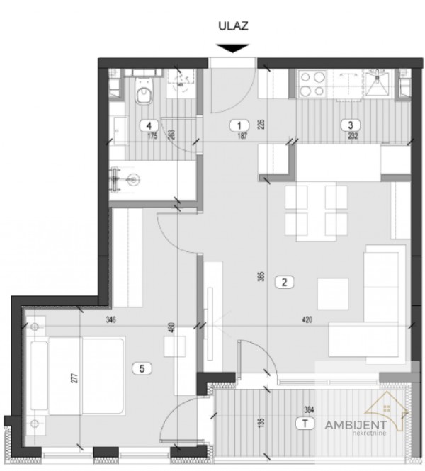 Slika 3 - Dvosoban stan na prodaju, 47m2, 123.630€