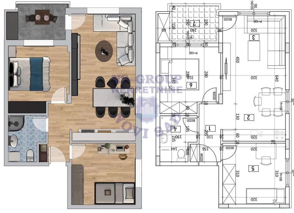 Glavna slika -Trosoban stan na prodaju, 54m2, 110.670€