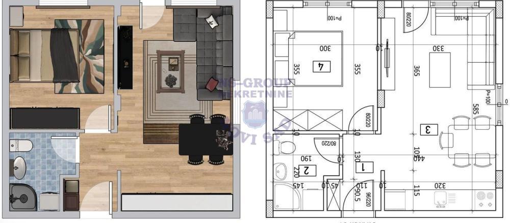 Glavna slika -Dvosoban stan na prodaju, 36m2, 63.550€