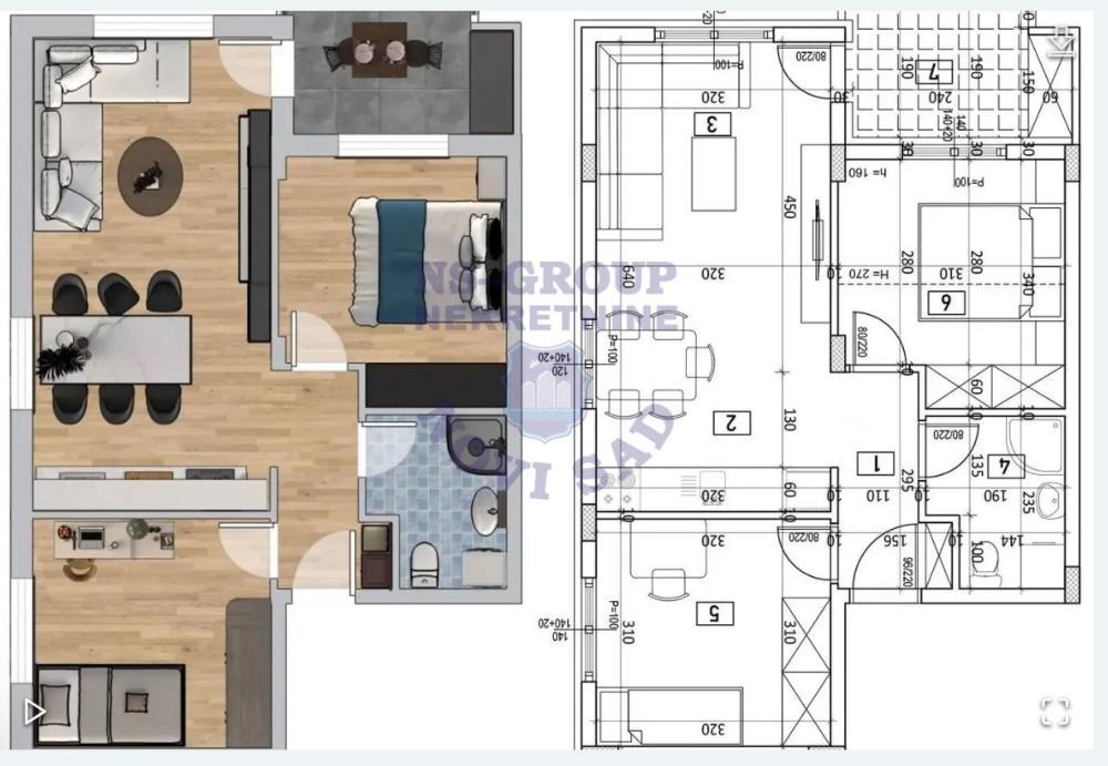 Glavna slika -Trosoban stan na prodaju, 54m2, 110.670€