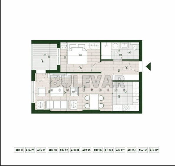Slika 1 - Palilulska, Dvosoban stan na prodaju, 54m2, 117.696€