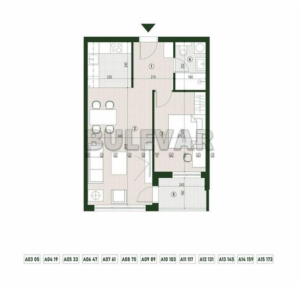 Glavna slika -Palilulska, Dvosoban stan na prodaju, 49m2, 107.312€