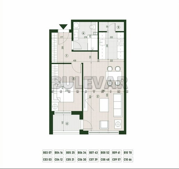 Slika 1 - Palilulska, Dvosoban stan na prodaju, 56m2, 121.454€