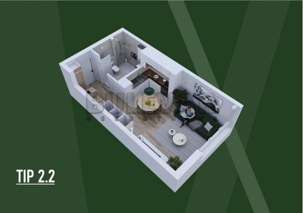 Slika 7 - Palilulska, Jednosoban stan na prodaju, 34m2, 80.654€