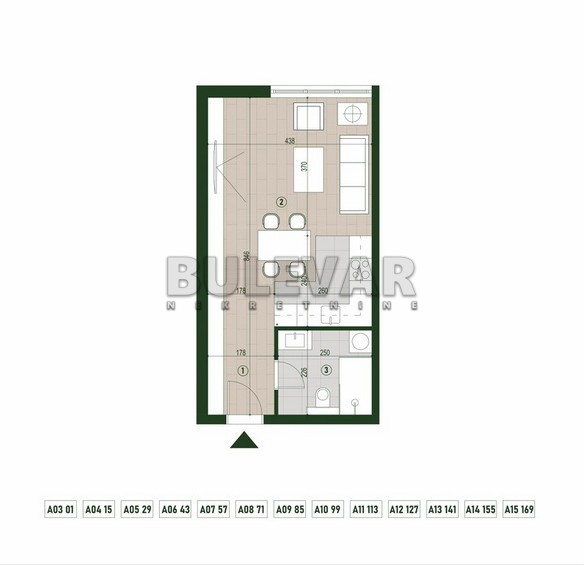 Slika 6 - Palilulska, Jednosoban stan na prodaju, 35m2, 81.520€