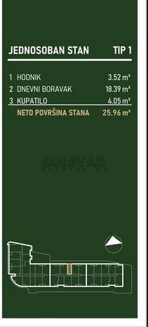 Slika 7 - Palilulska, Jednosoban stan na prodaju, 25m2, 67.224€