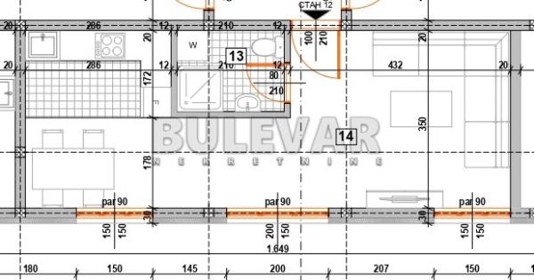 Slika 3 - Nikole Rašića Koleta, Jednosoban stan na prodaju, 32m2, 57.200€
