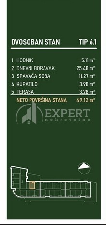 Slika 2 - Palilulska, Dvosoban stan na prodaju, 49m2, 107.193€