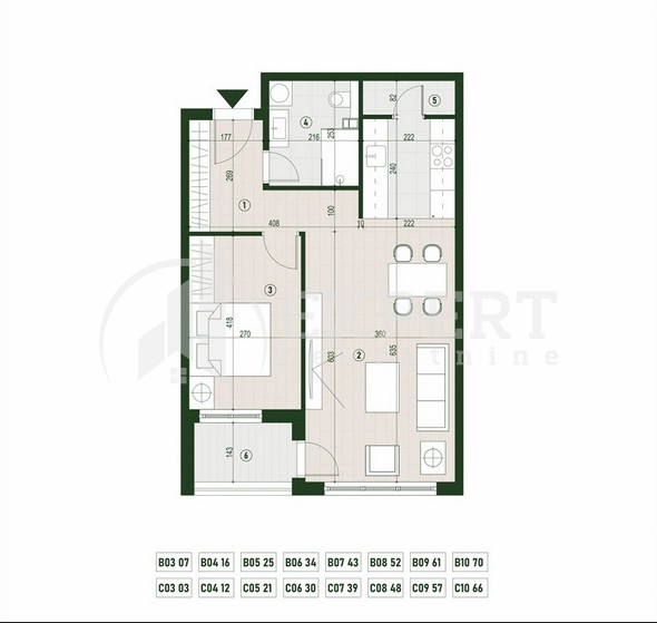 Slika 1 - Palilulska, Dvosoban stan na prodaju, 56m2, 121.454€