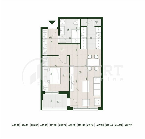 Slika 1 - Palilulska, Dvosoban stan na prodaju, 54m2, 117.714€
