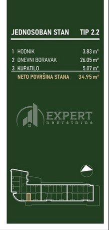 Slika 6 - Palilulska, Jednosoban stan na prodaju, 34m2, 80.654€