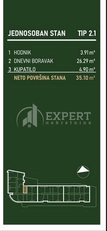 Slika 7 - Palilulska, Jednosoban stan na prodaju, 35m2, 81.520€