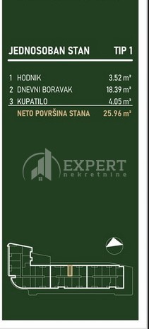 Slika 7 - Palilulska, Jednosoban stan na prodaju, 25m2, 67.224€