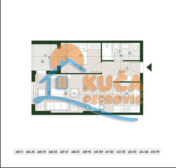 Slika 1 - Palilulska, Dvosoban stan na prodaju, 54m2, 117.696€