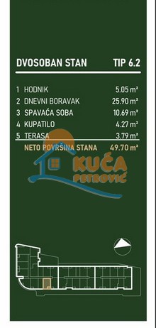 Slika 1 - Palilulska, Dvosoban stan na prodaju, 49m2, 107.312€