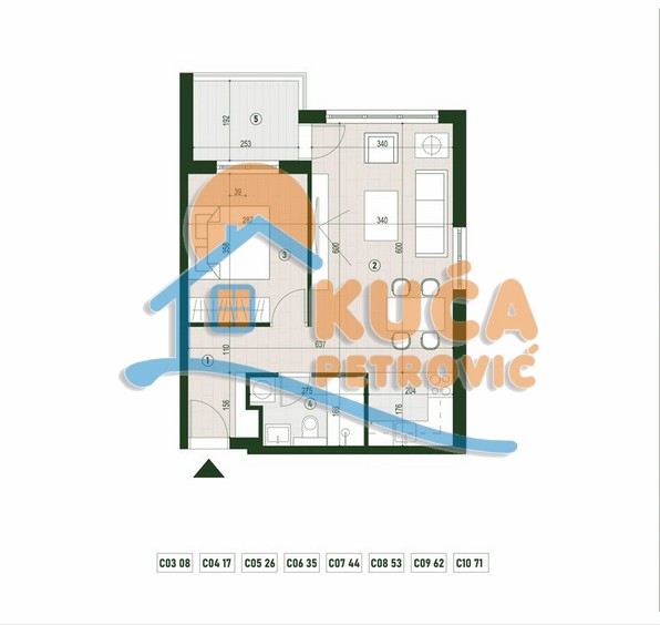 Slika 1 - Palilulska, Dvosoban stan na prodaju, 46m2, 101.888€