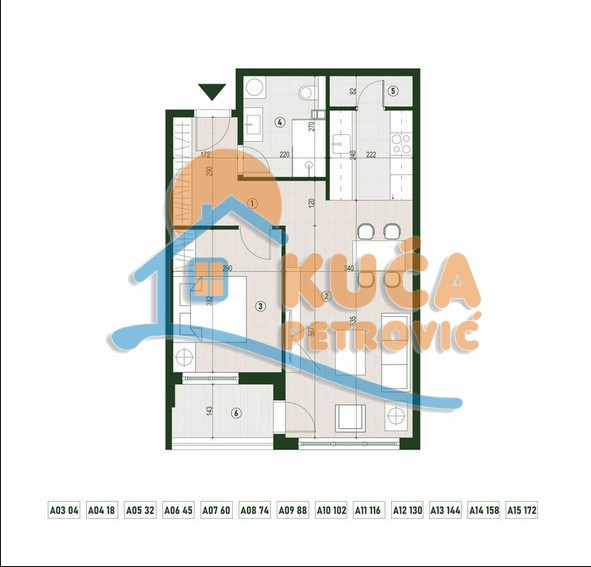 Slika 1 - Palilulska, Dvosoban stan na prodaju, 54m2, 117.714€