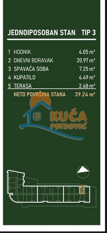 Slika 6 - Palilulska, Jednoiposoban stan na prodaju, 39m2, 90.256€