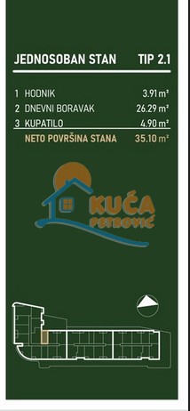Slika 7 - Palilulska, Jednosoban stan na prodaju, 35m2, 81.520€