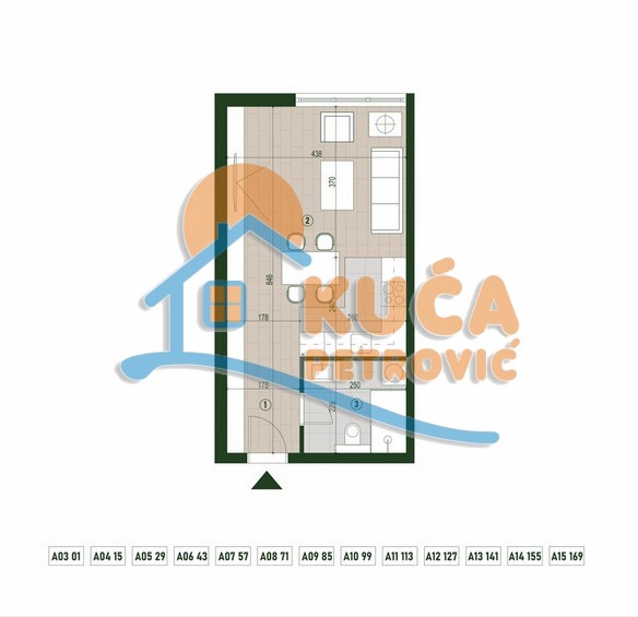 Slika 6 - Palilulska, Jednosoban stan na prodaju, 35m2, 81.520€