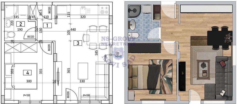 Glavna slika -Dvosoban stan na prodaju, 36m2, 63.550€