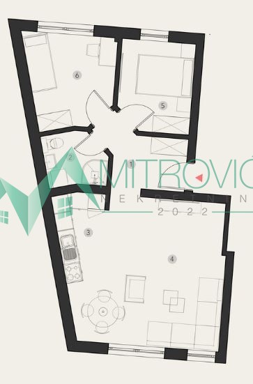 Slika 1 - Dvoiposoban stan na prodaju, 57m2, 156.000€