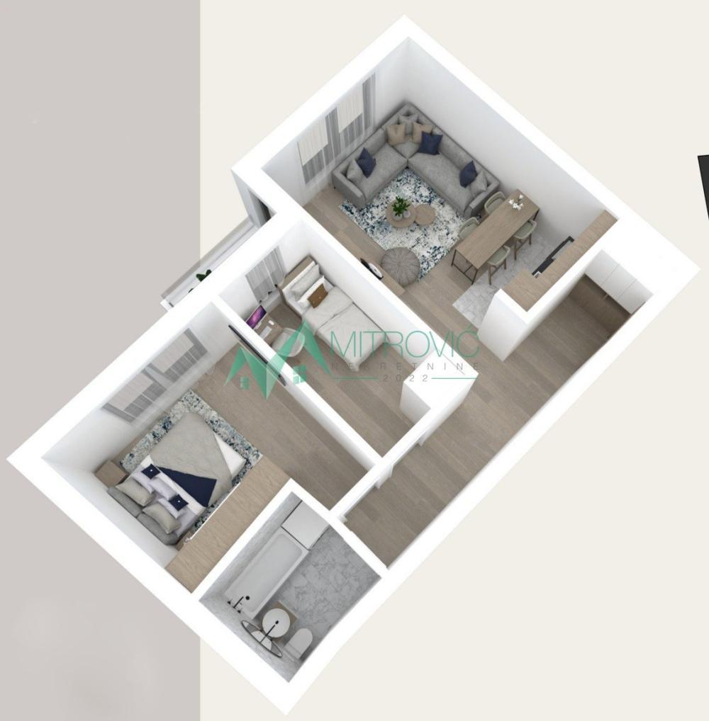 Glavna slika -Dvoiposoban stan na prodaju, 54m2, 153.200€