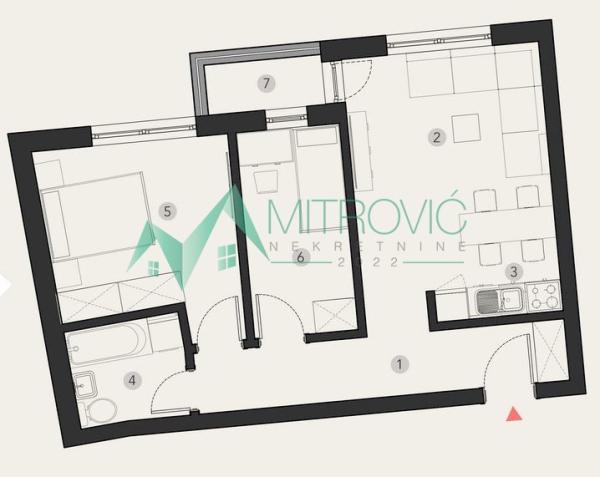 Slika 1 - Dvoiposoban stan na prodaju, 54m2, 153.200€