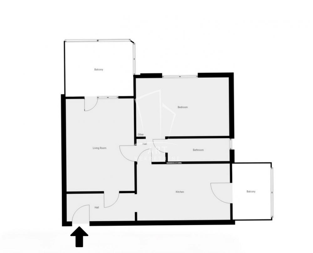 Slika 1 - Husinskih rudara, Dvosoban stan na prodaju, 55m2, 155.000€