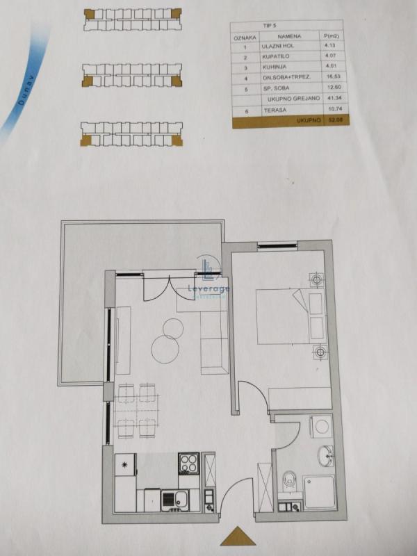 Slika 1 - Dvosoban stan na prodaju, 52m2, 156.240€