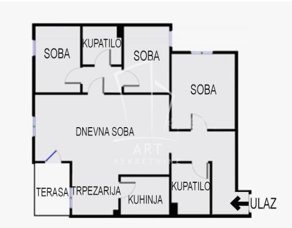 Slika 1 - Kralja Vladimira, Četvorosoban stan za izdavanje, 83m2, 600€