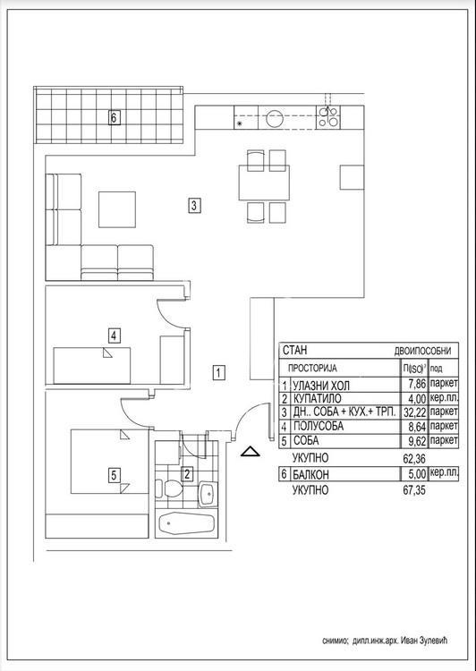 Glavna slika -Miloša Bogićevića, Dvoiposoban stan na prodaju, 65m2, 150.700€
