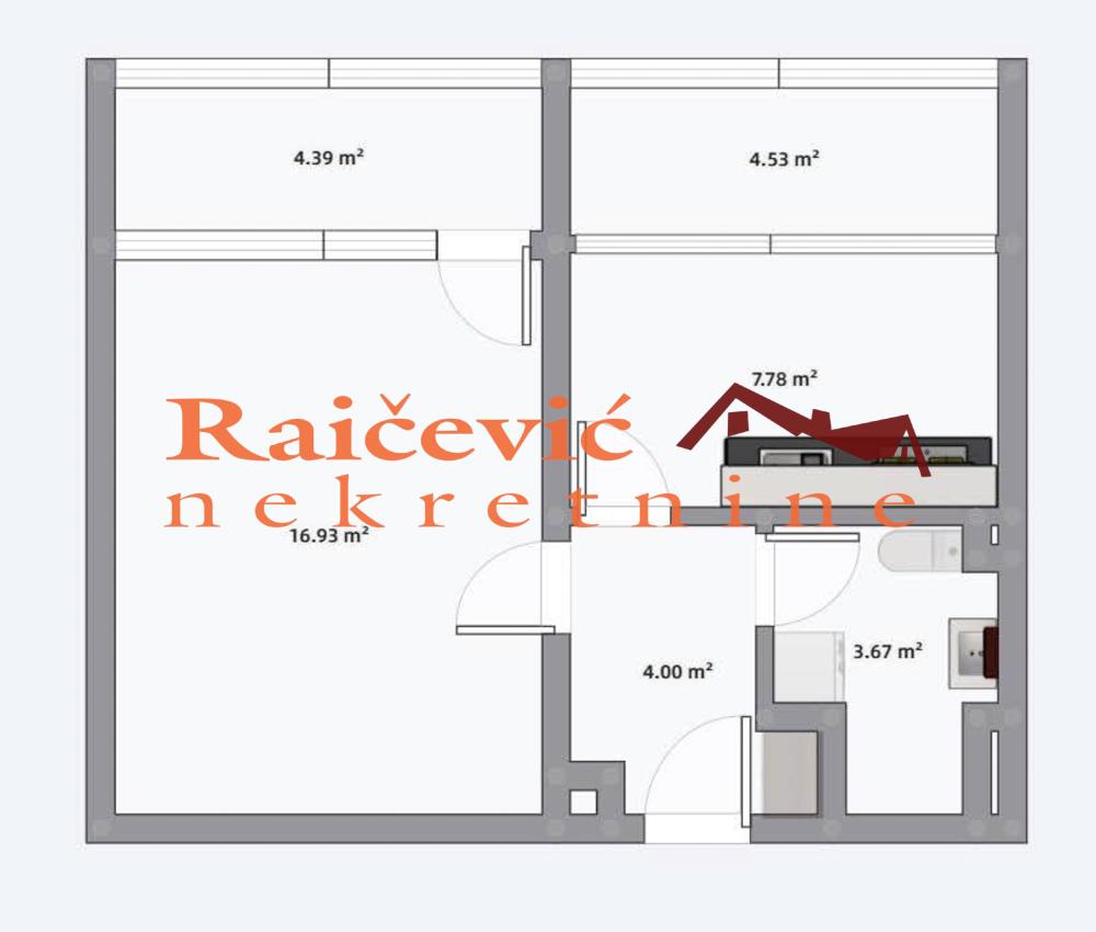 Slika 2 - Dr Ivana Ribara, Jednosoban stan na prodaju, 41m2, 150.000€