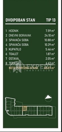 Slika 2 - Palilulska, Dvoiposoban stan na prodaju, 68m2, 144.551€