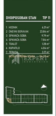 Slika 2 - Palilulska, Dvoiposoban stan na prodaju, 56m2, 121.208€