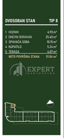 Slika 2 - Palilulska, Dvosoban stan na prodaju, 51m2, 111.847€