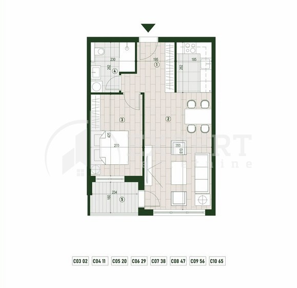 Slika 1 - Palilulska, Dvosoban stan na prodaju, 52m2, 108.544€