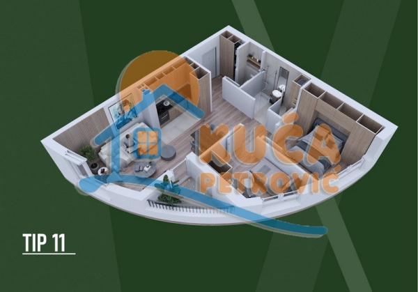 Slika 4 - Palilulska, Dvoiposoban stan na prodaju, 56m2, 121.208€