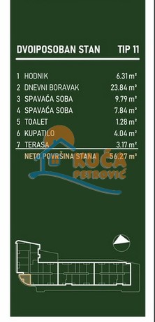 Slika 2 - Palilulska, Dvoiposoban stan na prodaju, 56m2, 121.208€